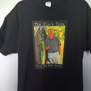 Hanes authentic gender neutral T shirt. Black , size L.